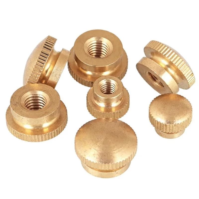 M3 M4 M5 M6 M8 M10 Blind Brass Step Thumb Nut Knurled Hand Tighten Nut(M5 5pcs)