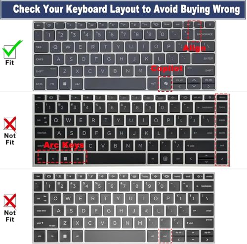 Protector de teclado para HP ProBook 14 pulgadas multicolor miniatura 2