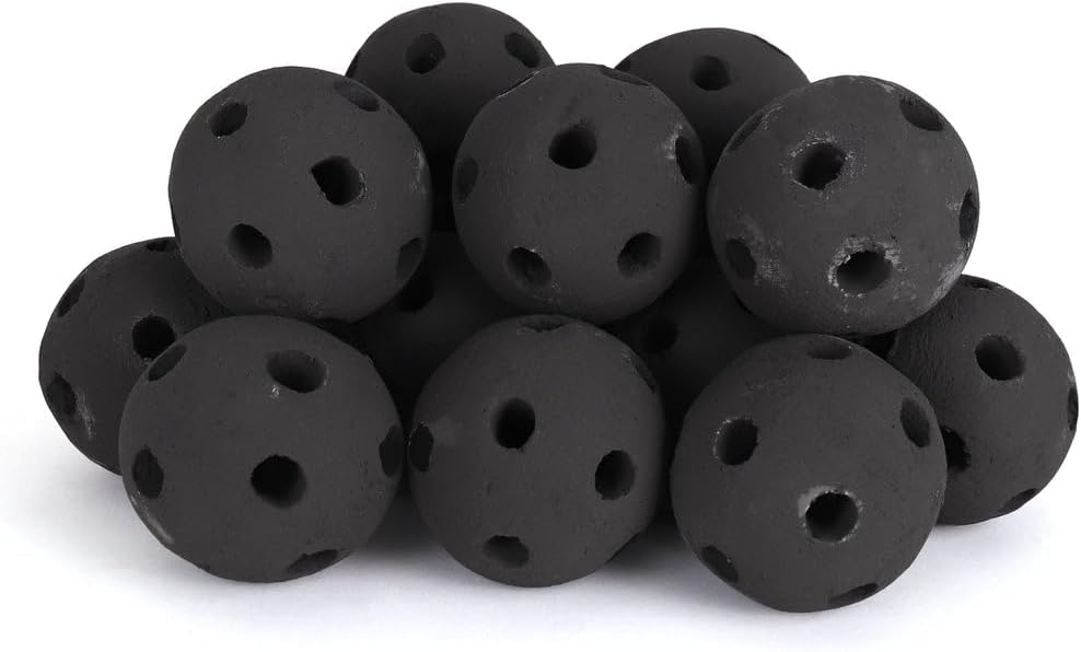 3" Ceramic Fire Balls for Fire Pit – Decorative Fire Pit Balls for Gas Fire Pits & Fire Tables – Heat Resistant Ceramic Fire Balls – Modern Decoration (15 Pack, Red)