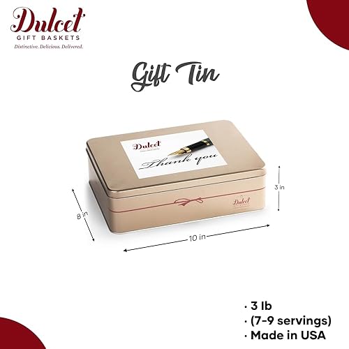 Miniatura 9 de Dulcet Gift Baskets Lata clásica de pasteles gourmet de miel, gran regalo para hombres, mujeres, familiares y amigos con entrega Prime