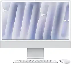 Apple 2024 iMac (de 24 polegadas, Chip M4 da Apple com CPU de 8 núcleos e GPU de 8 núcleos, 16GB Memória unificada, de 256 GB) - Prateado
