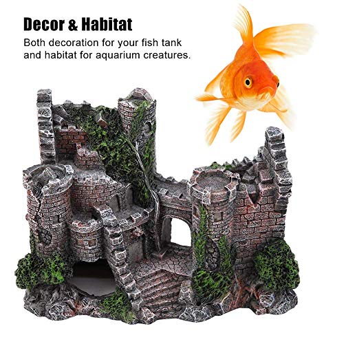 Ornamento Marino dell'acquario del carro Armato di Pesce Artificiale Casa in Resina Nascondi Decorazioni della Grotta del Castello - Image 4