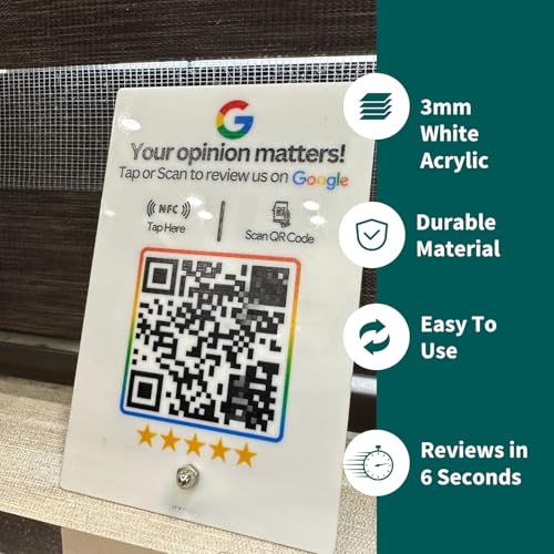 tinydabba 2mm Acrylic NFC and QR Review Standee 4x6 inch by tinydabba - 7
