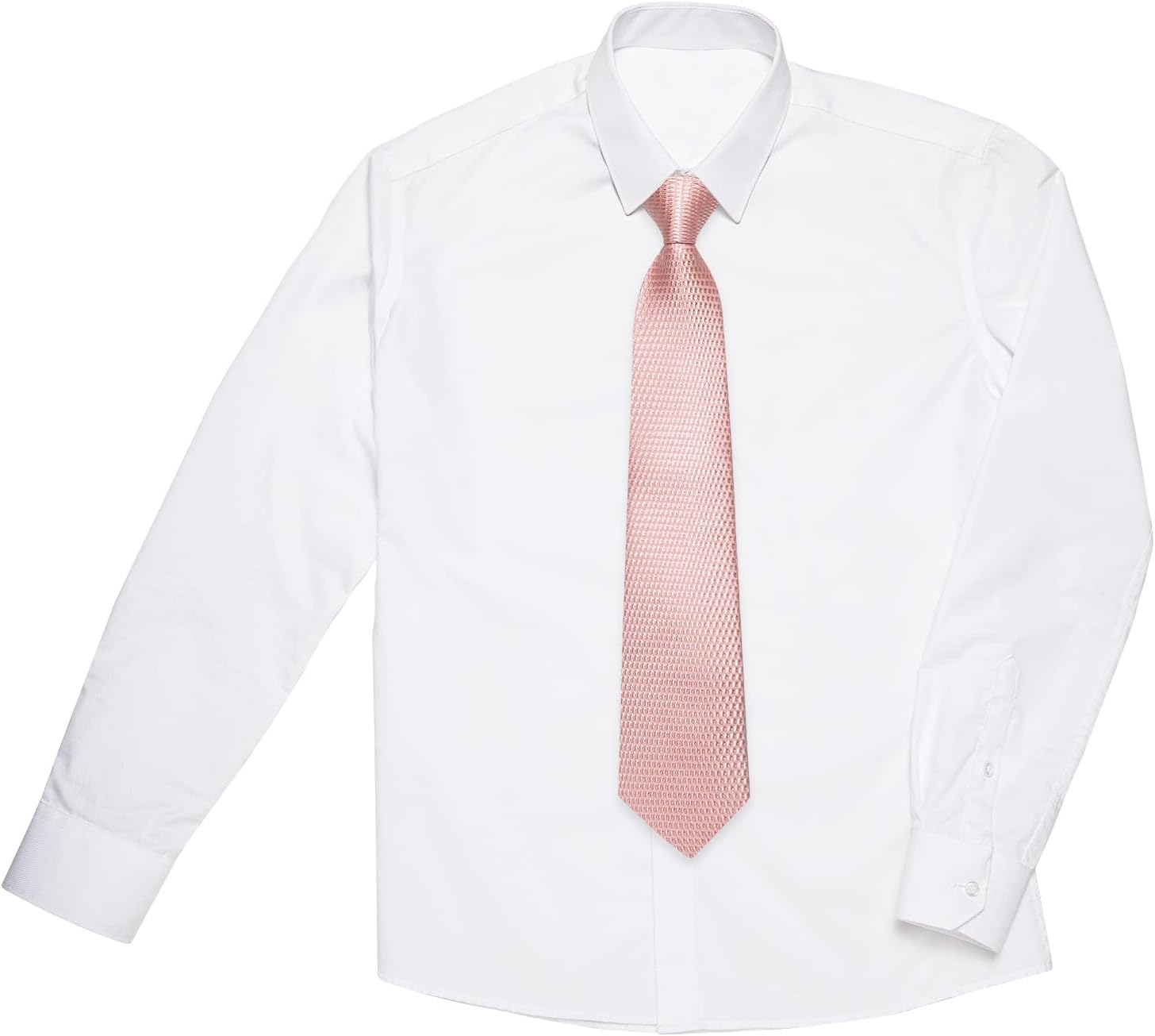 DiBanGu 2PCS Set for Father and Son Tie Silk Mens and Boys Adjustable Necktie & Pocket Square Cufflinks Kids Pre-tied Necktie - Image 4