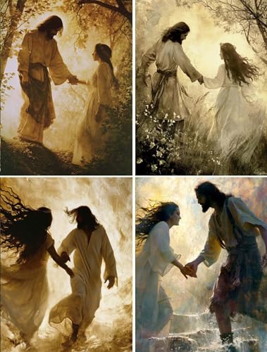 Peinture diamant 5D Jésus 80x105 cm | Grand kit complet de broderie diamants