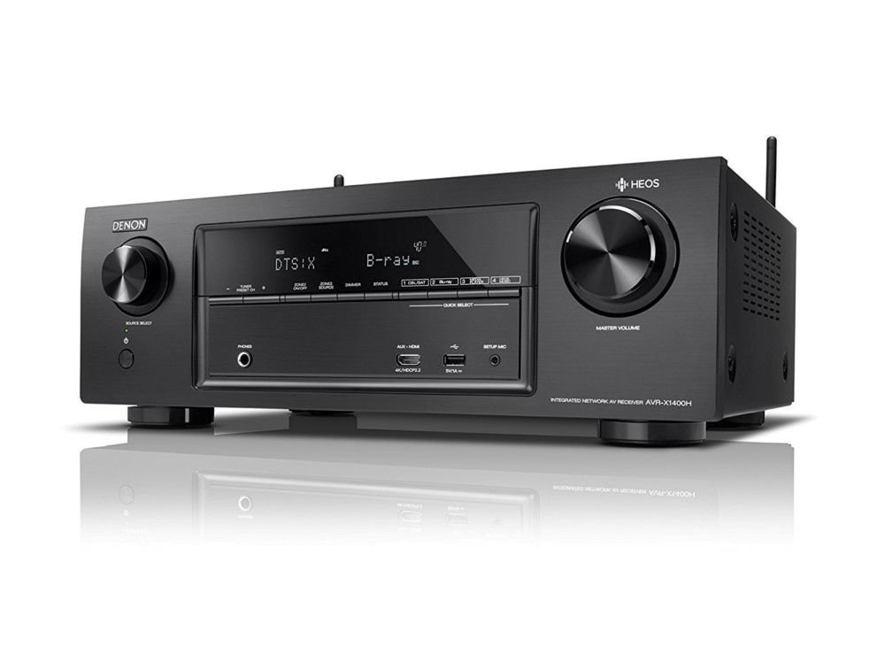 DENON デノン AVR-X1400H AVアンプ Denon AVR-X1400H Receptor de cinema em casa surround AV de 7,2