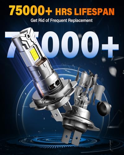 Image of Termitor 2026 New Gen H7 Light Bulbs, High-Performance Bright 70000LM 14X With 18CSP Chips, 1:1 Mini Size Plug-N-Play No Adapter, 10 Years Lifespan IP68, Light Kit Pack of 2
