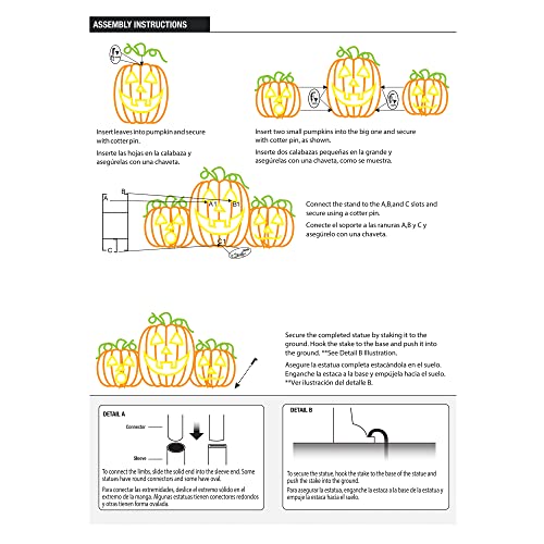 Productworks 90080_Myt Pro Line Steel Framed Animotion Pre-Lit Led Jack-O-Lanterns Halloween Yard Decoration Pumpkins With Light Speed Controller #TOP7