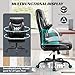 HeroSet Office Chair, Ergonomic Big and Tall Computer Desk Chairs, Executive Breathable Leather Chair with Adjustable High Back Flip-up Armrests, Lumbar Support Swivel PC Chair with Rocking Function