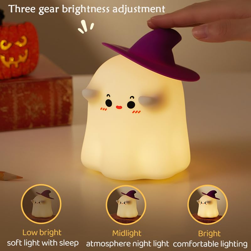 Ghost Silicone Lamp, Creative Wizard Silicone Light, Rechargeable Night Lamp - Image 3