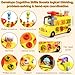 Brixlytoys Take-Apart School Bus Toy for Kids Age 3+, Montessori STEM Vehicle with Locks, Tools & Keys, Openable Engine & Cabin, Driver Figure, Yellow Educational Toy for Boys & Girls