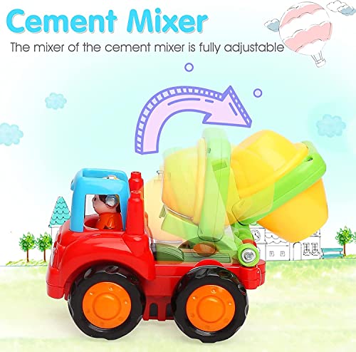 TINOTEEN Baby Spielzeugauto Spielsachen Baufahrzeuge Push and Go Reibungsgetriebenes Auto Spielzeug für 1 2 3 Jahr… – Bild 5