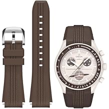 Strap for Moonswatch Watch,Ultra Wide No Gap Silicone Strap for Omega X Swatch Speedmaster Moonswatch Watch 20mm,Quick Release Soft Replacement Curved End Strap for Swatch Omega Men Women