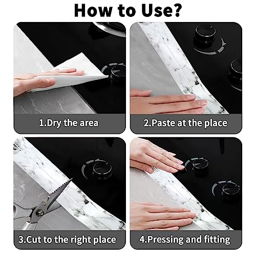 Image of Caulk Strip Tape Sealant Strip, 1PC Extra Thick Acrylic Adhesive Self-Adhesive Sealing Tape Waterproof Tape for Kitchen Countertop,Sink,Bathroom,Toilet,and Bathtub Floor Edge Protector
