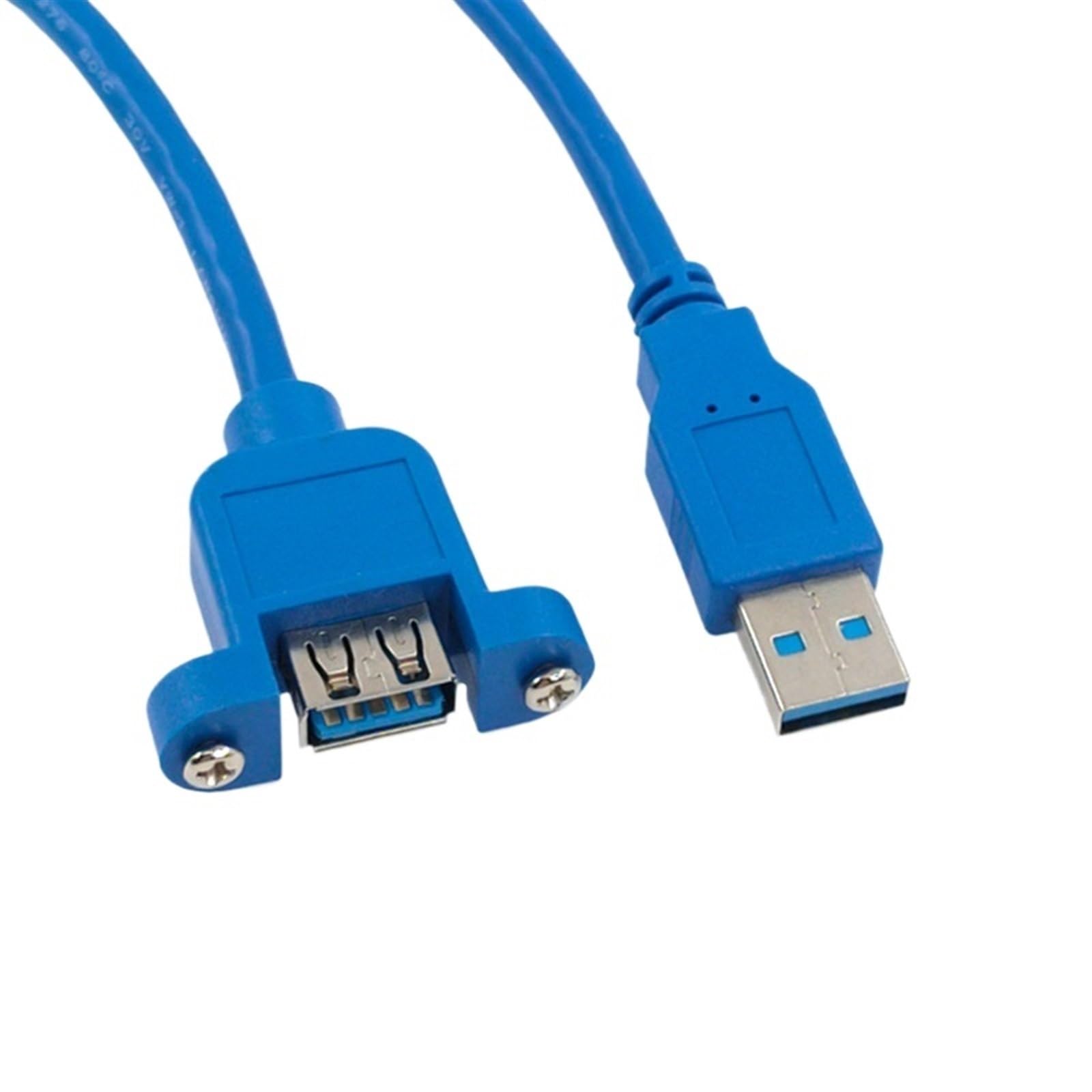 1 cavo di prolunga USB 2.0 USB 3.0, da maschio a femmina, per sincronizzazione dati, senza viti, connettore per montaggio a pannello, per PC e stampanti, hard disk (USB 3.0 F-M, 1,5 m)