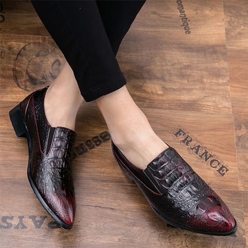 Men's Comfort Dress Shoes Formal Business Oxford Shoes Slip-On Oxford Dress Loafers Business Meeting Office Work Shoes4