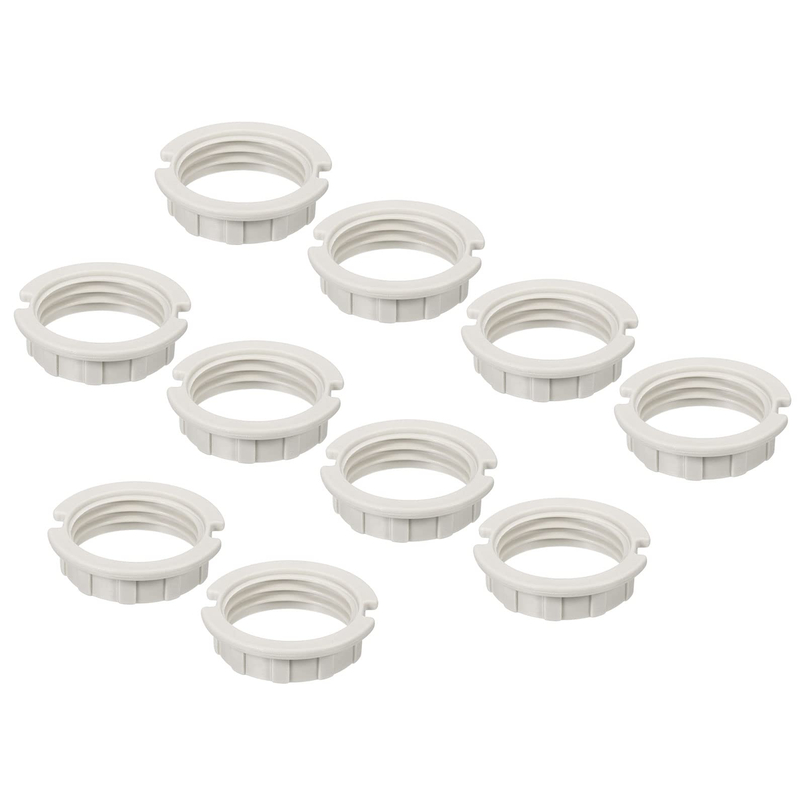 sourcing map G9 Light Socket Rings Lamp M20 Shade Holder Adapter Ring Replacement for Light Fixtures, White, Pack of 15