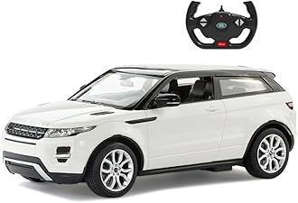 Besmon RASTAR Authorized 1:14 Land Rover Range Rover Evoque RC Toy Car with LED Lights (White) + Worldwide