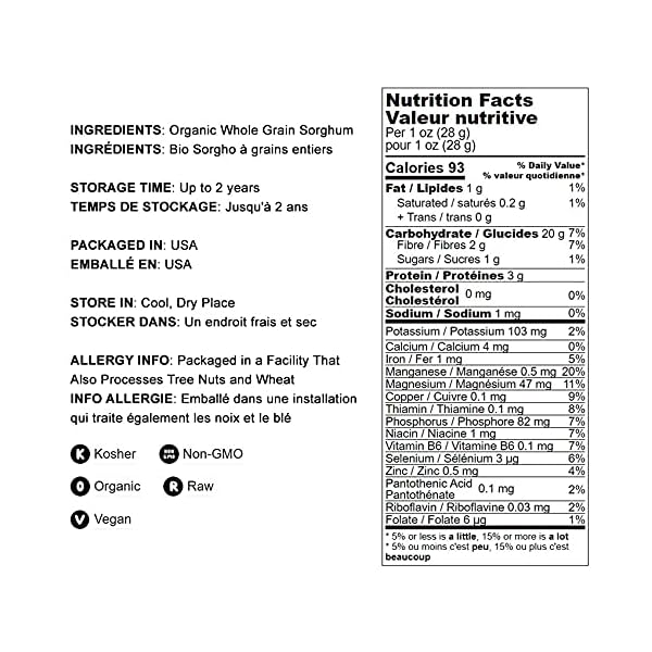 Organic-Whole-Grain-Sorghum-6-Pounds--Non-GMO-White-Groats-Raw-Milo-Seeds-Vegan-Kosher-Bulk-Broom-corn-Durra-is-Great-for-Making-Flour-and-Popped-Jowar-Dhani Organic Whole Grain Sorghum, 6 Pounds — Non-GMO White Groats. Raw Milo Seeds. Vegan, Bulk Broom-corn. Durra is Great for Making Flour and Popped Jowar Dhani