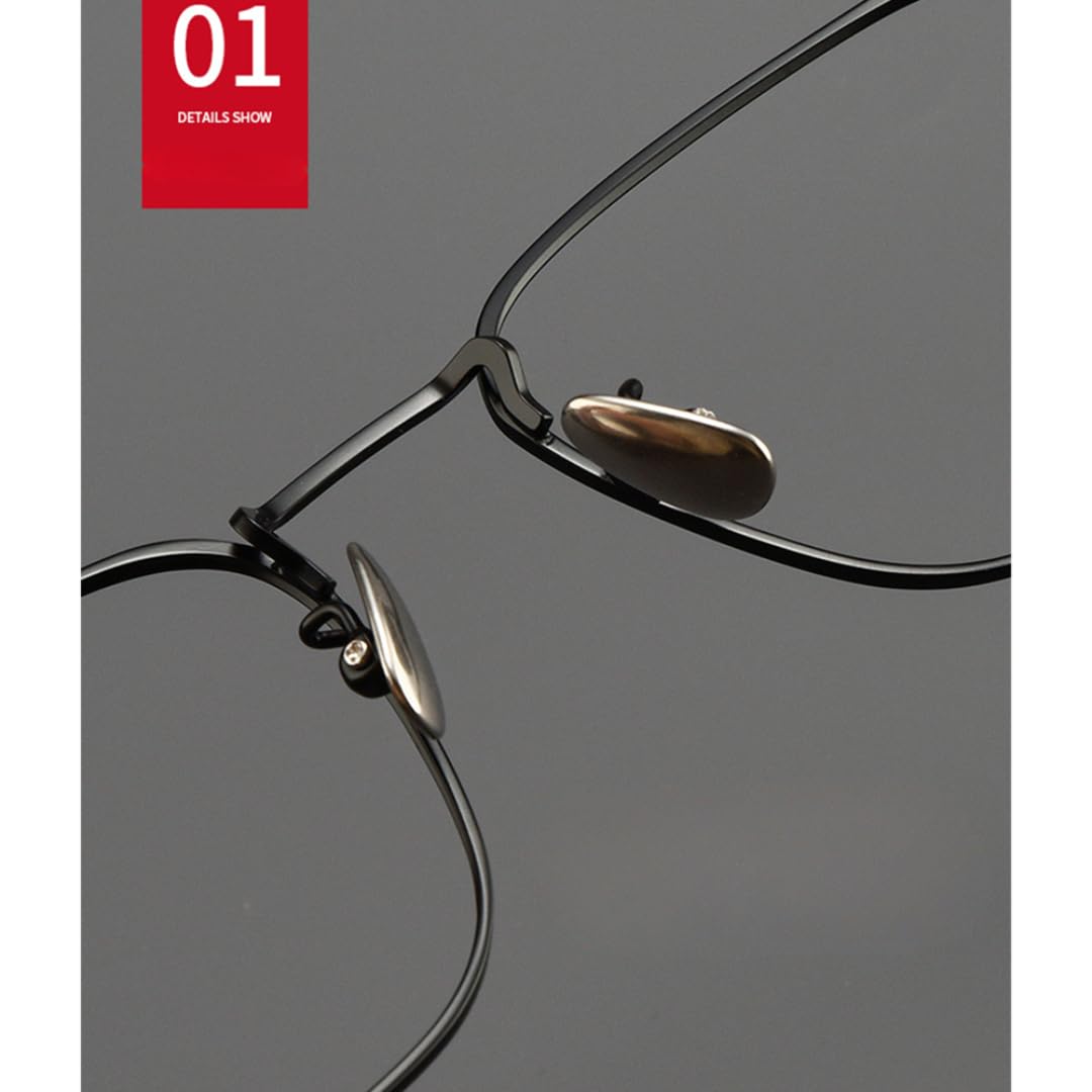 Okulary męskie z tytanową oprawką retro