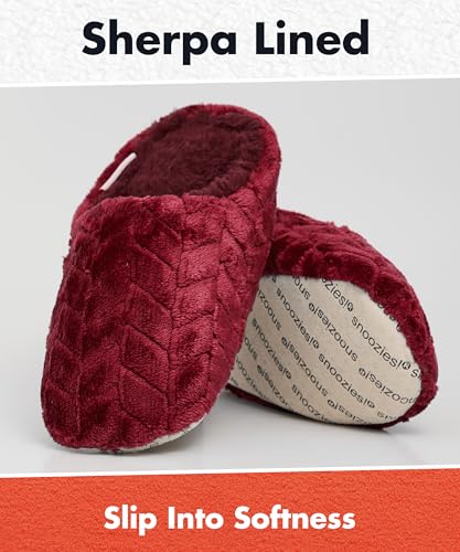 Snoozies Women's Chevron Scuff Slippers - Indoor Fuzzy Slippers with Non-Skid Sole, Cozy Comfort for Women3
