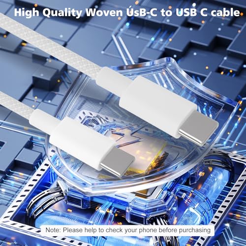 USB C to USBC Cable 10ft,Long 10 feet iPhone Charger Cable Fast Charging Power Cord [Apple MFi Certified] for iPhone air 17 16 15 Pro max/Plus/for iPad Pro/Min, Type C to USB-C Charger