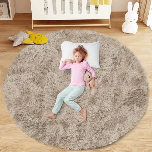 Alfombra Redonda De 4 Pies Para Dormitorio: Alfombra Mullida Y Suave, Lavable, Pequeña Alfombra De Felpa Mullida Para Interiores Para Sala De Estar, Guardería, Sala De Juegos, Habitación De Niños Y Alfombra Redonda De 4 Pies Para Dormitorio: Alfombra Mullida Y Suave, Lavable, Pequeña Alfombra De Felpa Mullida Para Interiores Para Sala De Estar, Guardería, Sala De Juegos, Habitación De Niños Y