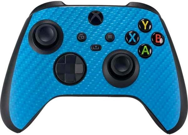 Skinit Decal Gaming Skin Compatible with Xbox Series X Controller - Blue Carbon Fiber Specialty Texture Material Design