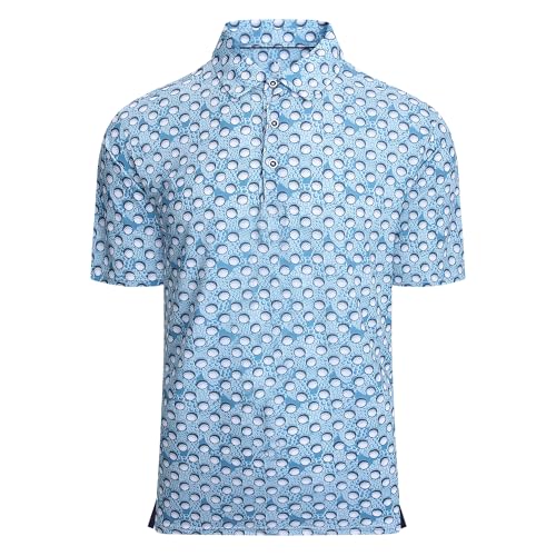 Image of Damipow Premium Golf Shirts for Men Dry Fit Performance Polo Short Sleeve Collared Shirt