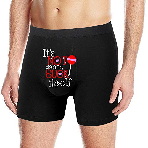 It's Not gonna suck itself Bachelor Gift Honeymoon Boxers Gift For Husband Men's Underwear Black2