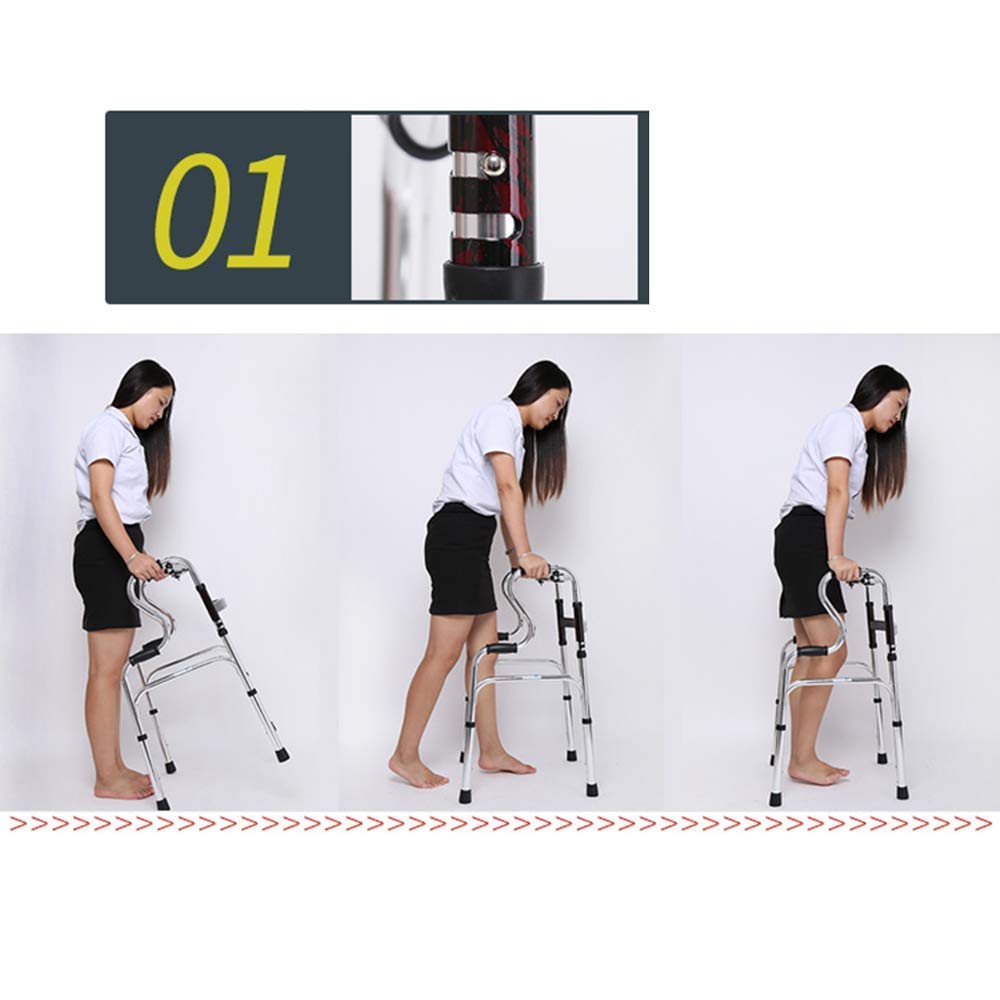 Andador para Silla De Ruedas, Andador con Muletas para Personas Mayores, Equipo De Entrenamiento De Rehabilitación, Taburete De Bastón Liviano, Andador Multifunción con Ruedas/Sin,Wheeled