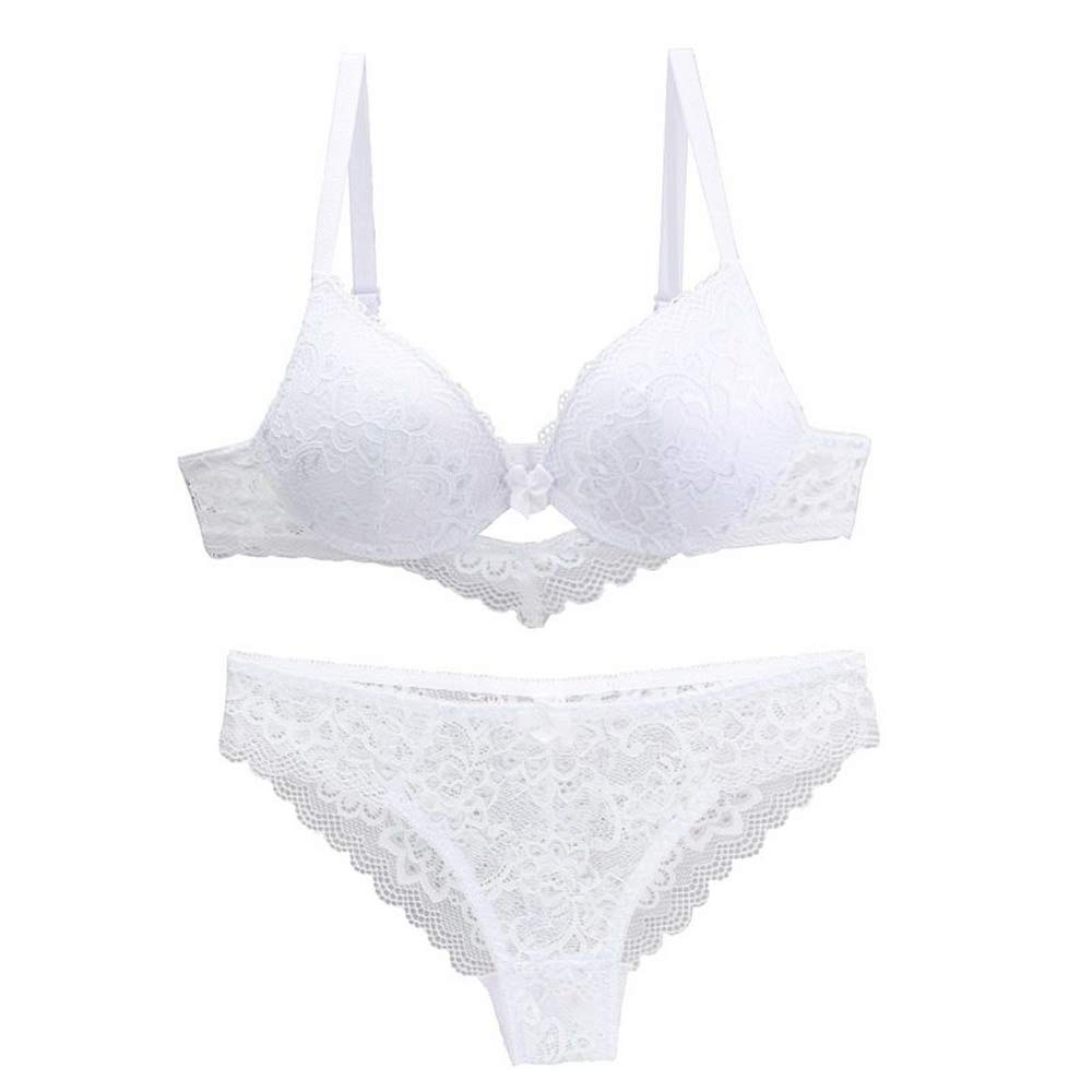 Ensemble lingerie push up galbant et slip bikini vert 40D - 8