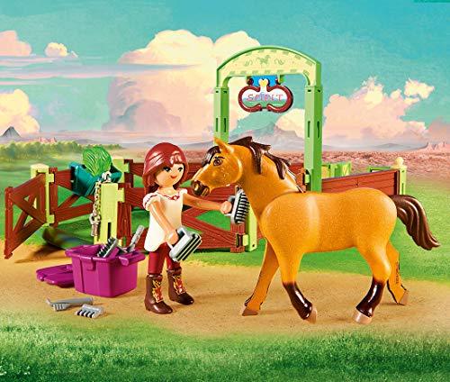 51hFJFCx WL Playmobil 9478 Lucky & Spirit Boîte à Chevaux