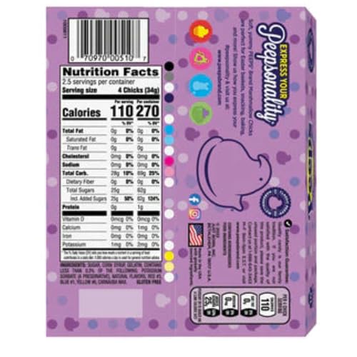 Needzo Purple Marshmallow Chicks, Bulk Candy Party Treat (Pack of 2) 20 Total Pieces