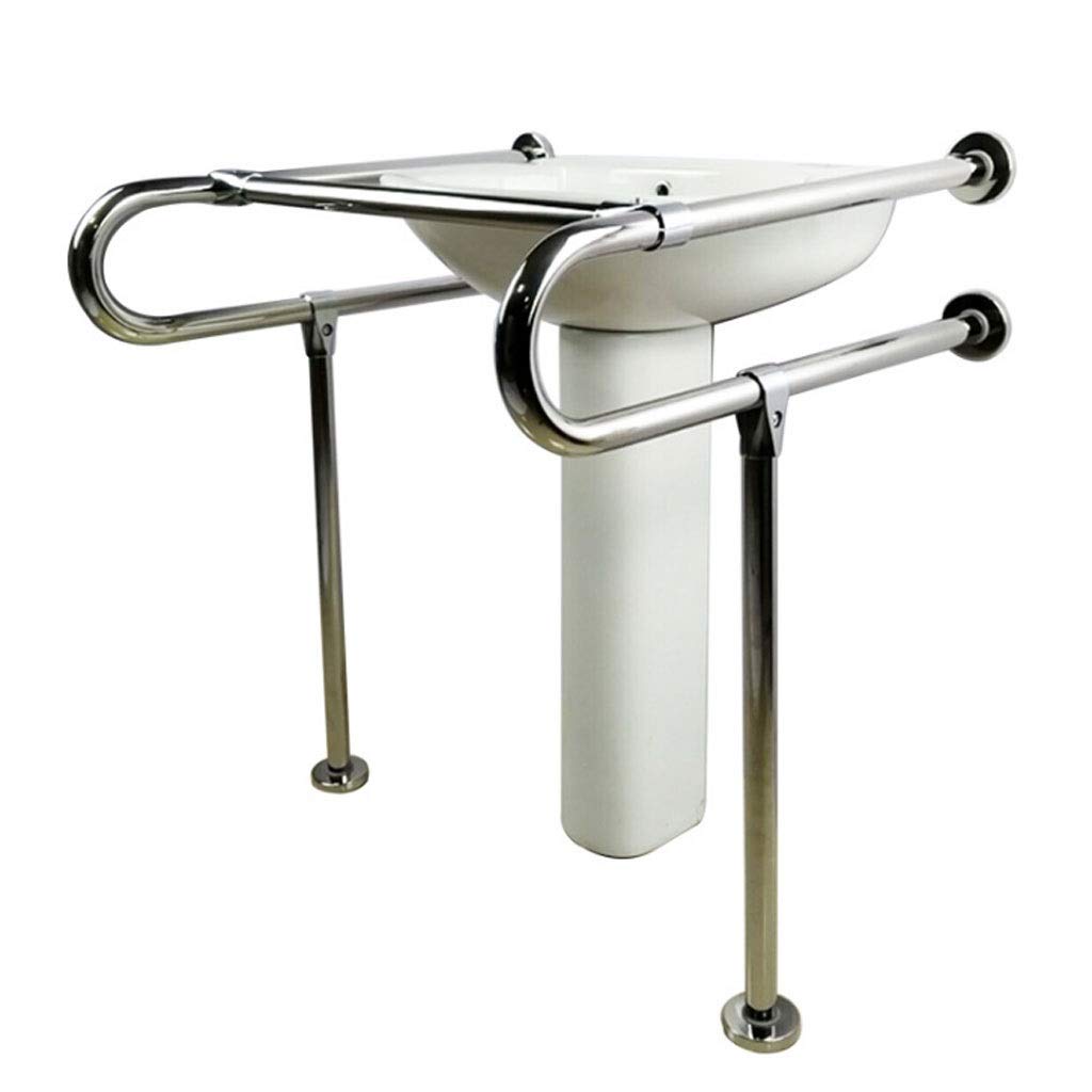 Fkxsxaz Bathroom Grab Bars Bath Grab Bar With,Stainless Steel Washroom Toilet Disabled Children Pregnant Woman Safety Accessibility Handle (Size : With Feet)