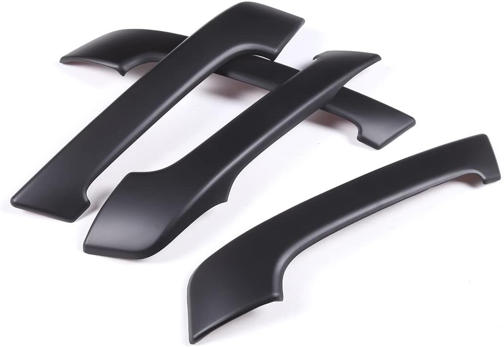 Car Inner Door Handle Frame Cover Trim Fit for Toyota Land Cruiser Prado FJ150 LC150 150 2010-2018 ABS Inner Door Handle Cover, Car Interior Door Handle Protection Trim Cover, 4 PCS (Matt black)