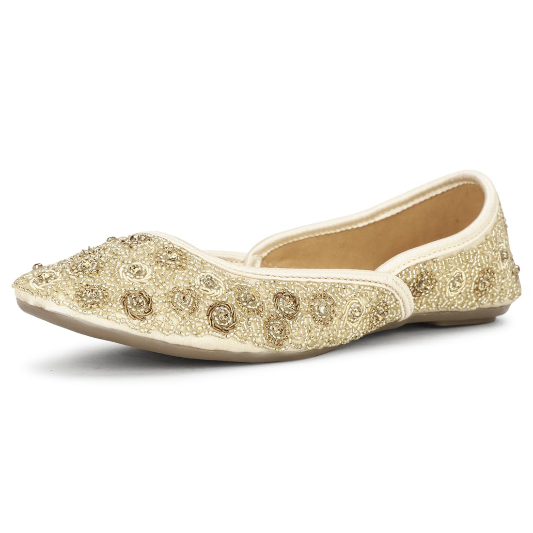 Bata Red Label Womens Peach Flat E 23 Festive (5598030_Gold_4 UK) (B0CKFJGTW5) Amazon Price History, Amazon Price Tracker