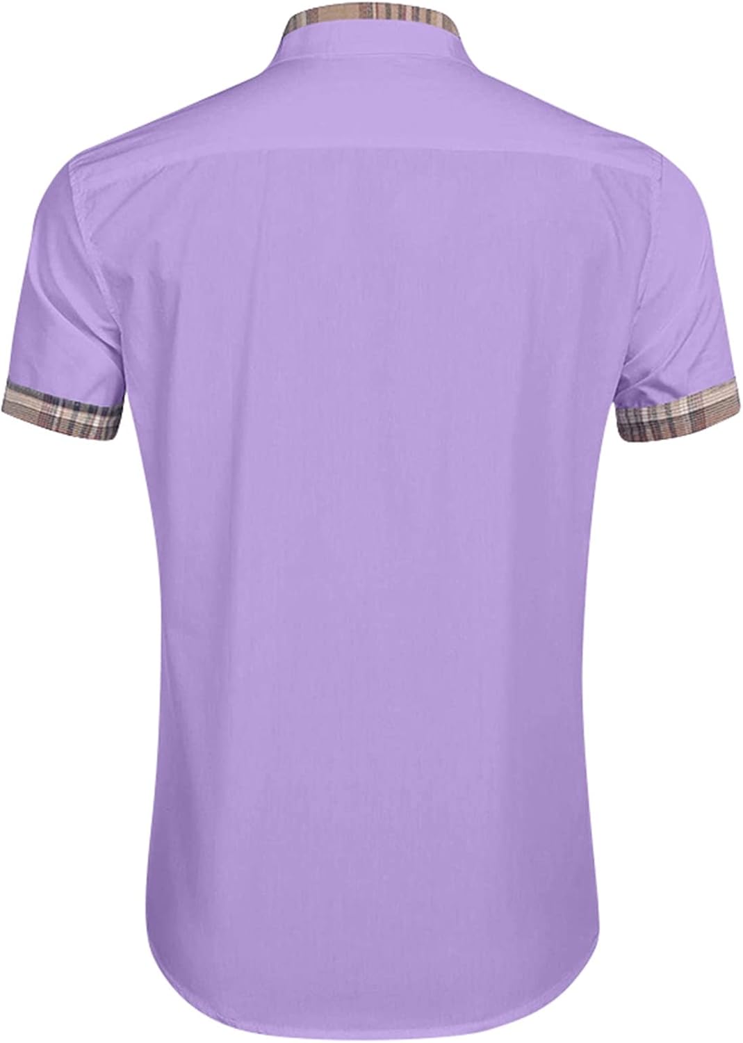 Vista 2 de Mens Shirts,Mens Casual Linen Cotton Button Down Short Sleeve Shirts Cuban Camp Guayabera Summer Beach Tops