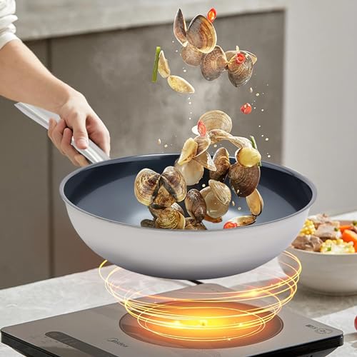 Wok de Titanio Puro Azul 30cm, Sartén Tradicional 11.8" miniatura 3