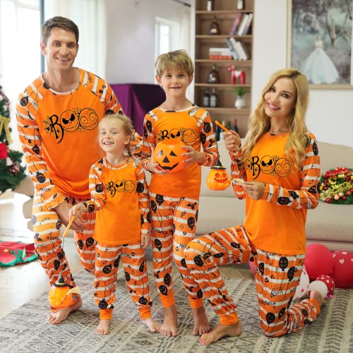 Matching Family Halloween Ghost Face Pajamas Set, Funny Printed Soft Sleepwear PJs Holiday Loungewear for Women Men Couples4