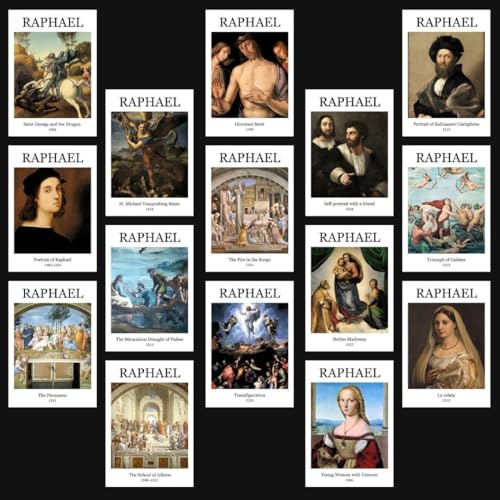 Image of Funk You Store Raphael Paintings Poster Polaroids | Aesthetic 15 Mini Posters (8.6 x 6 cm) | Raphael Poster Transfiguration, Sistine Madonna Paintings & more | Vermeer's Poster (Raphael, 15)