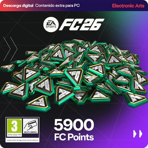 EA Sports FC 26 5900 UT Points PCWin | Codigo de descarga inmediato EA App | Videojuegos | Castellano