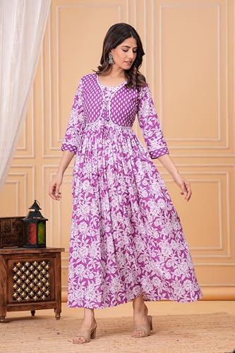 Image of Dhruvi Women's Rayon Anarkali Maternity Dress & Feeding Kurti with Zippers