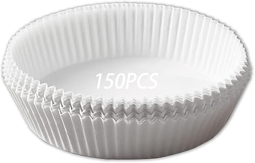 Forro de papel desechable para freidora de aire, redondo, antiadherente y a prueba de aceite, forro de canasta, pergamino de grado alimenticio para