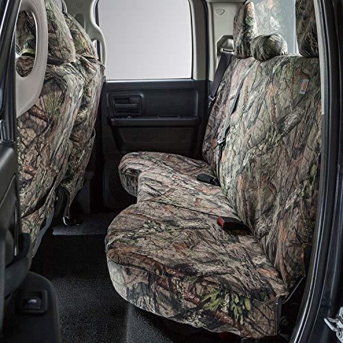 Covercraft Mossy Oak Camo Carhartt SeatSaver Custom Seat Covers | SSC8429CAMB | 2nd Row 60/40 Bench Seat | Fits Select Chevrolet Silverado/GMC Sierra Crew Cab Models, Break-Up Country