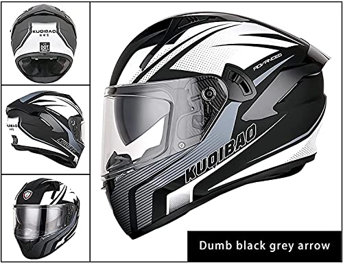 Casque intégral de moto Bluetooth au design H avec double écran solaire - 7
