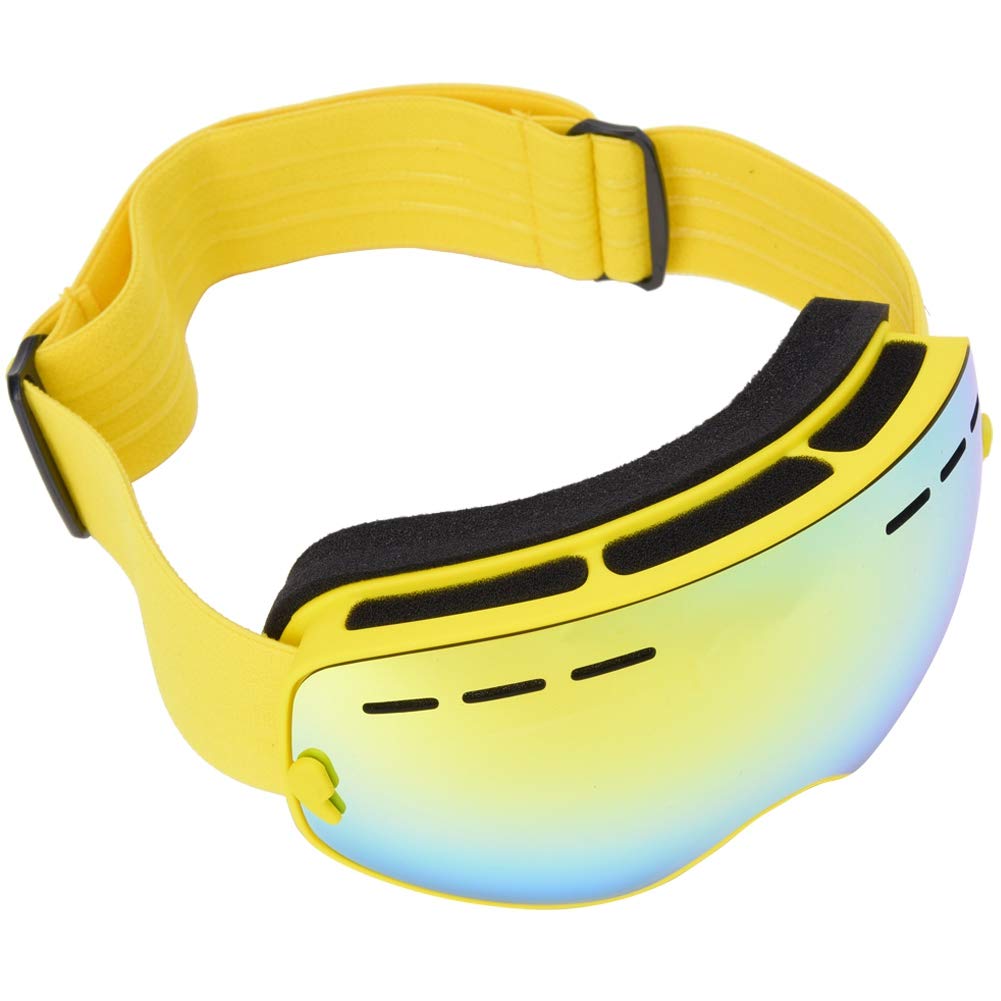 Lunettes de Ski D'extérieur, Grandes Lunettes de Protection Sphériques pour Enfants, Lunettes de Sport de Ski, Conception Respirante, Ceinture