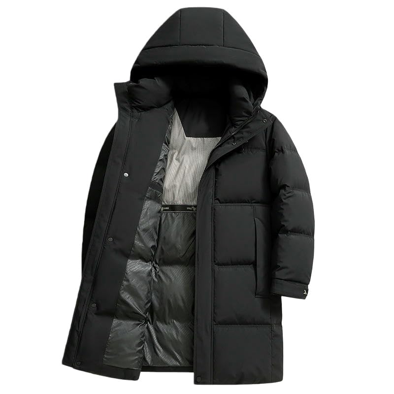 Doudoune longue homme capuche parka chaude hiver confortable - 2