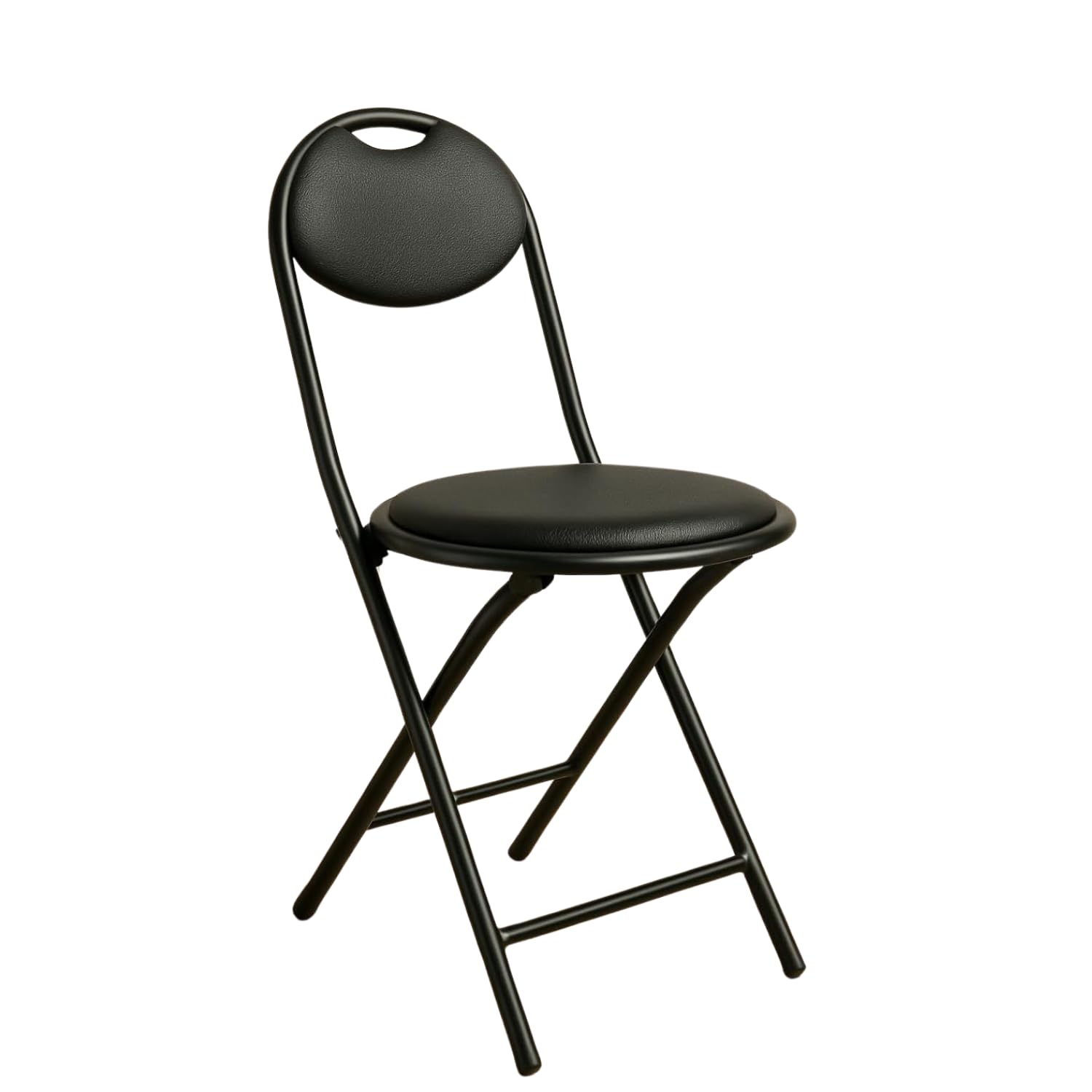 12FOR COLLECTION Strong Heavy Duty Folding Bar Stool Chair – Padded High Seat Round Stool for Kitchen, Counter, Office, Shop, Outdoor, Cafe, Restaurant – Portable Black Metal Frame Chair for All Ages-image-42