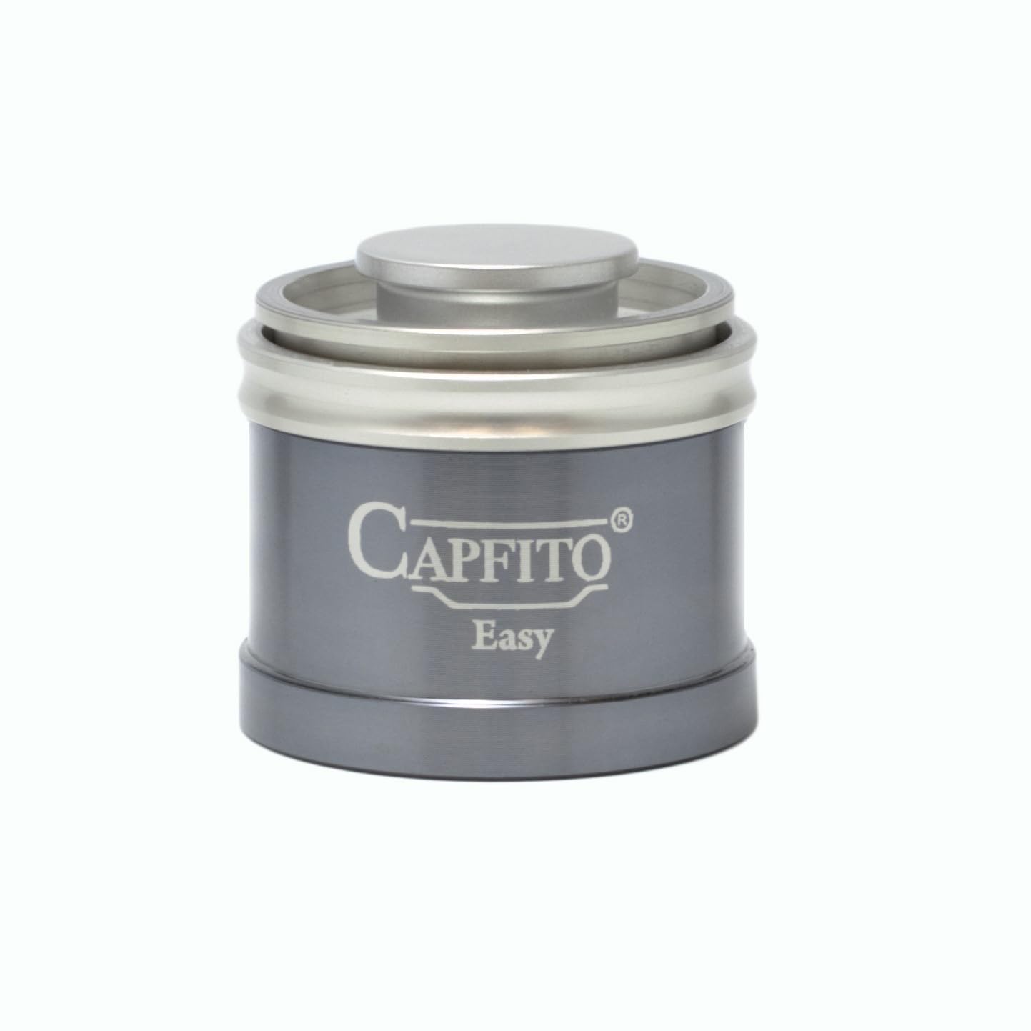Easy Kit, Cápsula Reutilizable Máquinas Compatible para Nespresso (Original), [1 Capfito Easy + 4 Cápsulas de polipropileno Reutilizables +100 Discos Aluminio] (Gris)